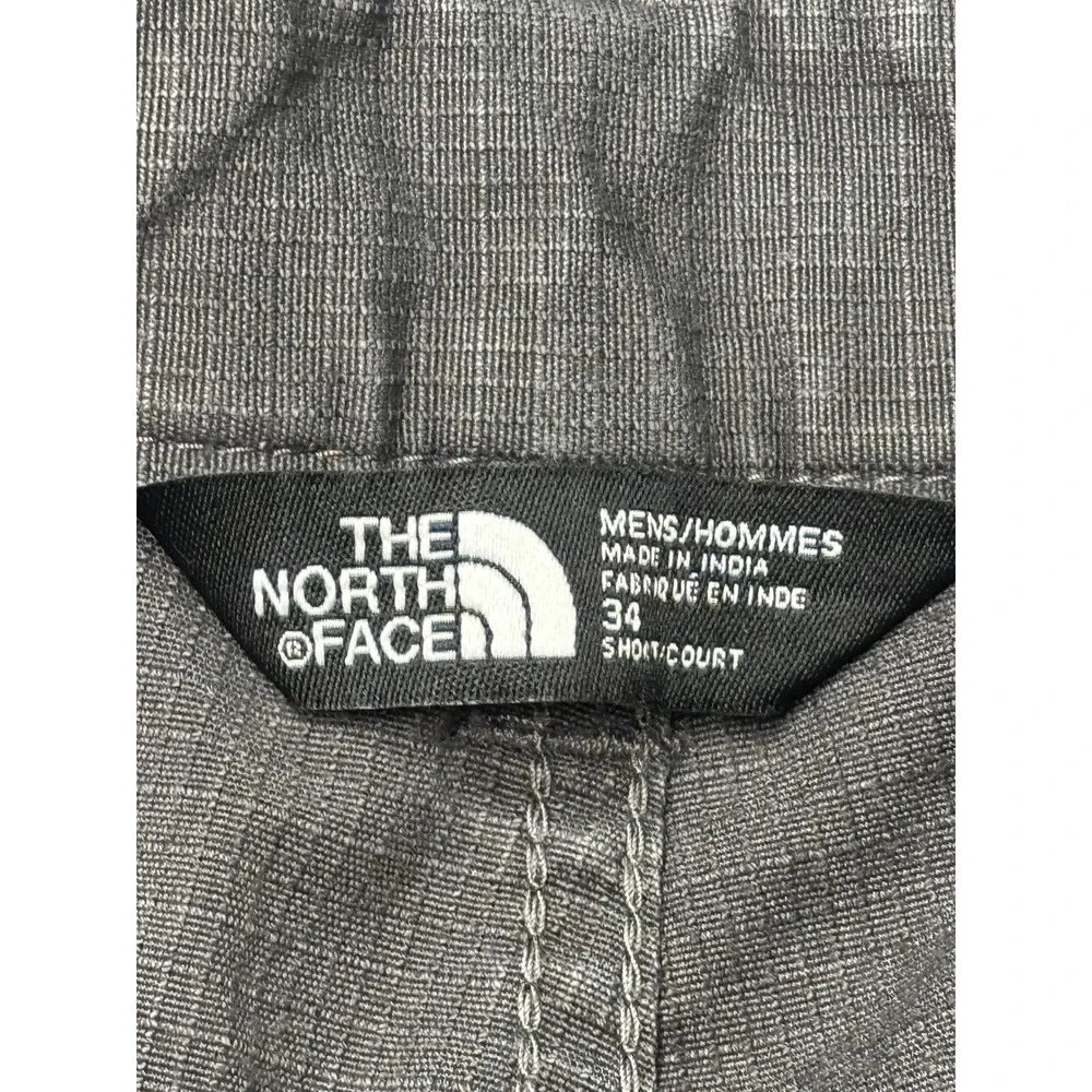 The North Face Hiking Tech Pants Gray Stretch Nylon Zip Pockets Mens 34X29 Short